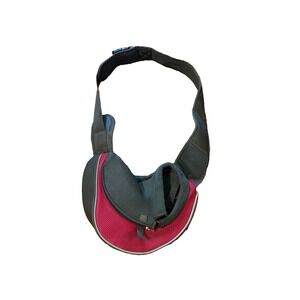 YUDODO New Sling Tote Dog Carrier Bag, Neck carryPolyester Mesh, Gray/Pink "S"